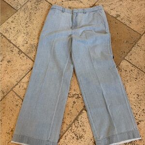 NWT ATM washed denim Anthony Thomas Melillo light crop sz 4 $295